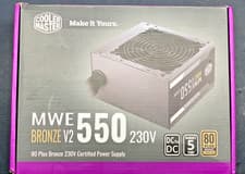Image of COOLER MASTER MWE 550 Bronze V2 80 PLUS 550W PSU 230V POWER SUPPLY