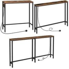 Image of Console Table with Charging Station Hallway Table Sofa Table Display Table