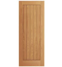 Image of FSC Oak Veneer Cottage Pre-Finished Modern 5 Panel Internal Door - 1981 x 762mm