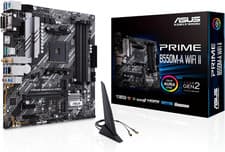 Image of ASUS PRIME B550M-A WIFI II, AMD B550, AM4, Micro ATX, 4 DDR4, VGA, DVI, HDMI, Wi