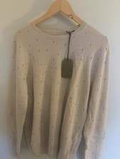 Image of Men’s Medium All Saints Beige Knit Jumper. BNWT