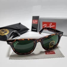 Image of Ray-Ban RB2140 50mm Wayfarer Tortoise Frame G-15 Green Lens Sunglasses