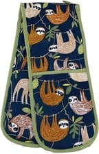 Image of Hanging Around Design Double Oven Glove from Ulster Weavers