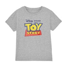 Image of Disney Toy Story Sketch Logo Kids T-Shirt 3-8 Years, Athletic Heather