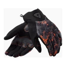 Image of Revit Continent Motorcycle Off Road Adventure Textile Gloves Black / Orange