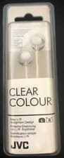 Image of JVC HA-FX23-W Clear Colour In Ear Headphones. White.