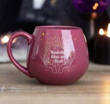 Image of Pink Fortune Teller Colour Changing Ceramic Rounded Mug Cup Tea Coffee Gift