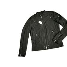 Image of Diesel Men's Jacket Size L Black Bomber Style Zip Up New With Tags