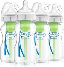 Image of Dr Brown's Options+ Anti-Colic Baby Bottles, Four Pack, 270 ml Bottles