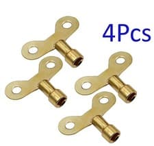 Image of Radiator Plumbing x 4 Bleed Bleeding Key Keys Solid Brass for Venting Air Valve