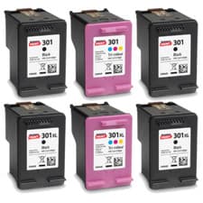 Image of 301 301 XL Black and Colour Ink Cartridges for HP ENVY 4500 5530 Printers