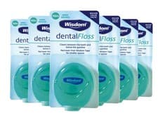 Image of Wisdom Dental Floss Waxed Mint 100m X 6