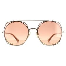 Image of Chloe Sunglasses CH0042S 004 Gold Brown Gradient