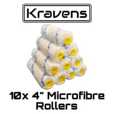 Image of 4" Inch Microfibre Mini Roller Refill Paint Sleeves (10 Pieces)