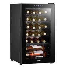 Image of Baridi Black 24 Bottle Wine Fridge Cooler, 5-18°C Touch Controls & LED 430x740mm