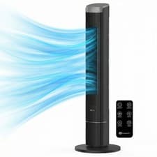 Image of Tower Fan | 43 inch Oscillating Tower Fan | Remote | 4 Fan Speeds | PureMate