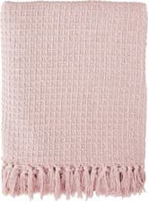 Image of Throw Blanket THR Emma Barclay Honeycomb Blush Pink 50x60 Recycled Cotton