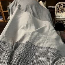 Image of Haven & Earth Protea Throw Blanket 80x95 Aranda S Africa Woven Black Gray White