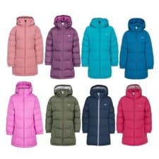 Image of Trespass Tiffy Girls Puffa Jacket Children Padded School Coat Childs 2-12 Years