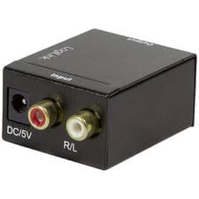 Image of LogiLink CA0102 Toslink/RCA Adapter Black Audio Adapters and Splitters