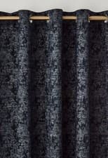 Image of Dunelm Mottled Chenille Eyelet Lined Curtains 117cm (46") x 137cm (54") Navy