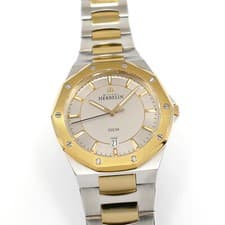 Image of Michel Herbelin Odyssée 12231 Grey Dial Gold PVD & Date Men's 41mm 12231/BT12