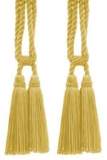 Image of DÉCOPRO Double Tassel tassel Tieback, Color# B7 - Light Gold [Set of 2]