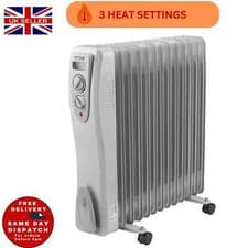 Image of AMOS Oil Filled Radiator 3000W 13-Fin Thermostat Heater with Light Indicator