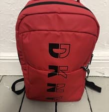 Image of DKNY Unisex Logo Rucksack Backpack – Vibrant Red – Brand New (No Tags