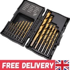 Image of High Speed Steel Drill Set: 14 Pieces, 1.5-10mm for Premier Metal, Wood, Plastic
