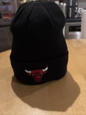 Image of New Era Cap Men's NBA Chicago Bulls Team Basic Black Winter Knit Beanie Hat
