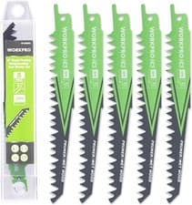 Image of WORKPRO 152mm 5Pcs Reciprocating Saw Blades 5TPI Saw Blades Set with Storage Box