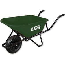 Image of Wheelbarrow 100L Heavy Duty Tyre Wheel HDPE Tray Garden Trolley - Excel