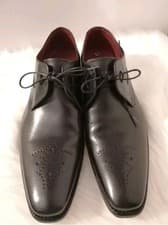 Image of Loake Powers UK 7. Black Semi Brogue Brand New. RRP £180 Leather