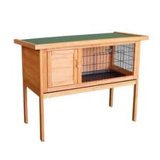 Image of Charles Bentley FSC® 100% Wooden Raised Pet Hutch Guinea Cage Run Cleaning Tray