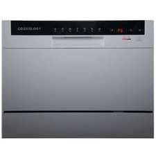 Image of Cookology CTTD6SL Silver Table Top Dishwasher, 6 place settings, Mini Countertop