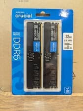 Image of 2x sets Crucial DDR5 RAM 32GB (2x16GB) 5600MHz Desktop RAM - CL46 CT16G56C46U5
