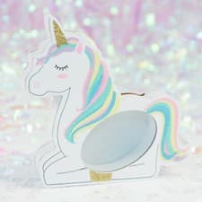 Image of GIRLS UNICORN MAGIC RAINBOW MONEY BOX PIGGY BANK LADIES