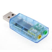 Image of USB External Sound Card, DSP, Plug & Play, Virtual 5.1, USB-Powered, 3D Sound