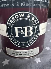 Image of Farrow & Ball Modern Eggshell Paint X 2 Tins 2.5L - Hopper He’s (Dark Grey)