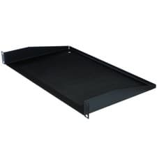Image of 1U 19 Inch Black Vented Rack Shelf - 270.5mm Deep