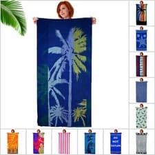 Image of Large Beach Bath Towel Lightweight Sports Travel Gym Summer Jumbo Bath Sheet