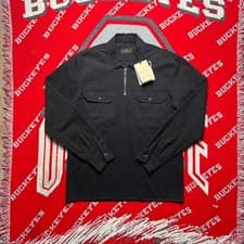 Image of Belstaff Men’s BNWT 1/4 Zip Lightweight Black Sample Jacket | M