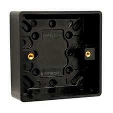 Image of SHPELEC® Black Surface Mounted Pattress Box 25mm - Single/Double - Durable