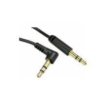 Image of Right Angle 3.5MM Aux Auxilliary cord male to Male Stereo Audio cable-Black
