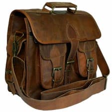 Image of Men's Leather Small Shoulder Sling Bag Sports Running Waist Belt Bag Fanny Pack