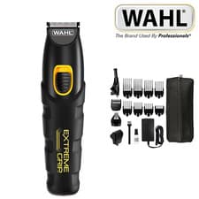Image of Wahl 9893-417 Extreme Grip 7 in 1 Multigroomer Trimmer Kit Interchangeable Heads