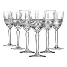Image of RCR Crystal 230ml Brillante Wine Glasses Water Juice Drinking Tumblers Set