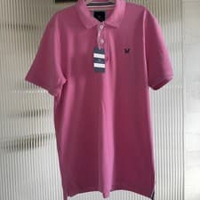 Image of Crew Clothing Company Men’s classic Polo Shirt Bubblegum Pink NWT RRP £40