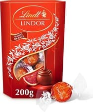Image of Lindt Lindor Blood Orange Milk Chocolate Truffles Box - Approx 16 balls, 200g
